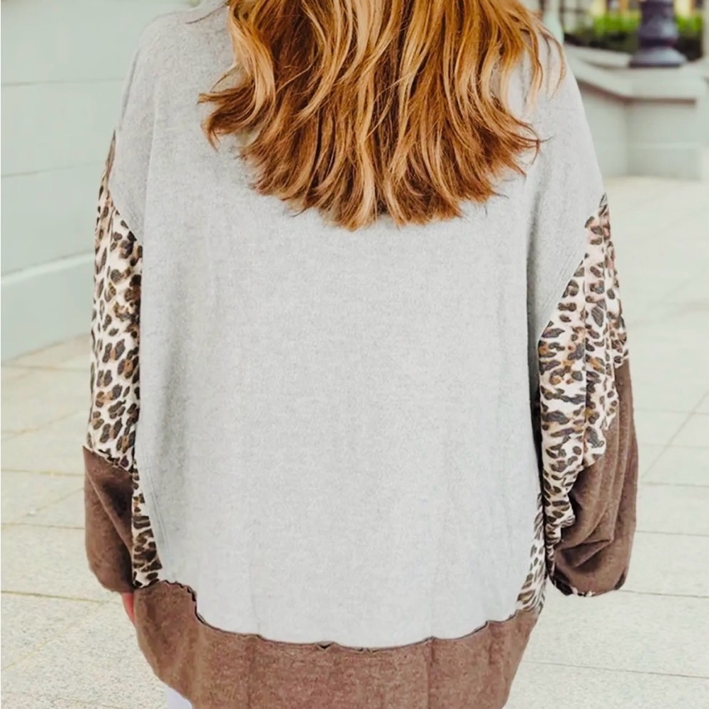 Modern Muse Patchwork Sweatshirt NWT - image 2